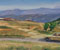 Auf der Hochebene bei St Marsal (Südfrankreich) ,Öl auf Nessel/Hartfaser, 20x52cm,1.8. 1996, Stefan S. Schmidt