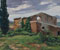 Hausruine vorm Valé Grande (Sizilien), Öl auf Nessel/Hartfaser; 20x50cm, 2.4. 1996, Stefan S. Schmidt