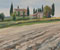 Landschaft bei San Gimignano (Italien), Öl auf Malpappe, 18x50cm, 2002, Stefan S. Schmidt
