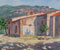 Notre Dame del Coll (Südfrankreich), Öl auf Nessel/Hartfaser, 30x50cm, 2.8. 1996, Stefan S. Schmidt